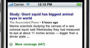 Google News on the iPhone Google News on the iPhone