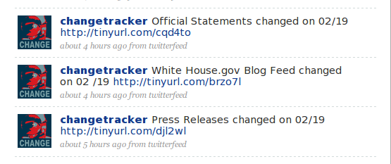 @changetracker on Twitter