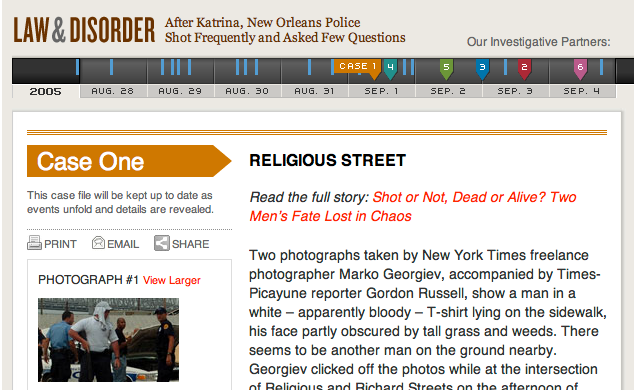Propublica/Frontline/Times-Picyaune's Law & Disorder
