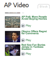 Associated Press video widget