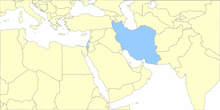 Google chart map of the Middle East