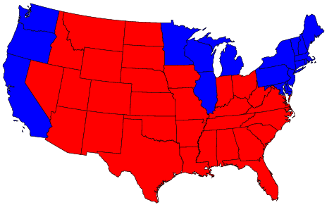Red and Blue states Red and Blue states