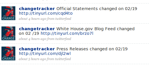 @changetracker on Twitter